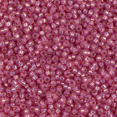 MIYUKI #11 Seed Bead - 11-645 Dyed Dark Rose Silver Lined Alabaster - 10 gms