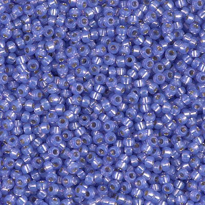 MIYUKI #11 Seed Bead - 11-649 Dyed Violet Silver Lined Alabaster - 10 gms