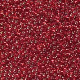 MIYUKI #11 Seed Bead - 11-11D  Silver Lined Dark Ruby - 10 gms