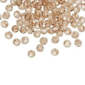 PRECIOSA 4mm Rounds - Light Colorado Topaz - 72 pcs ( 1/2 gross)