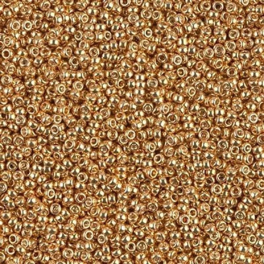 MIYUKI #15 Seed Bead - 15-1054 - Galvanized Dark Gold - 10 gms