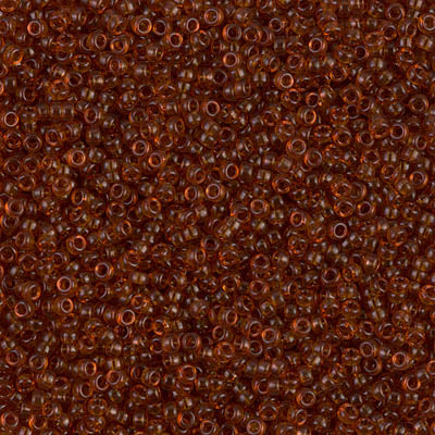 MIYUKI #15 Seed Bead - 15-134 - Transparent Dark Topaz - 10 gms