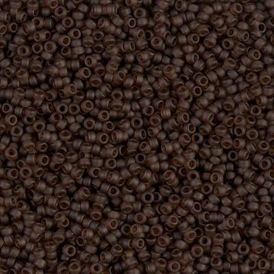 MIYUKI #15 Seed Bead - 15-135F - Matte Transparent Taupe - 10 gms