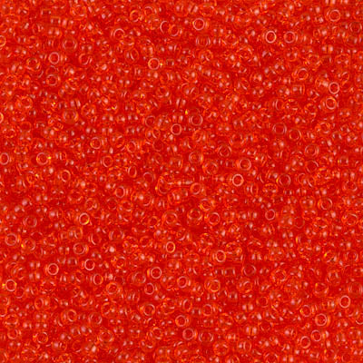 MIYUKI #15 Seed Bead - 15-139 - Transparent Tangerine - 10 gms