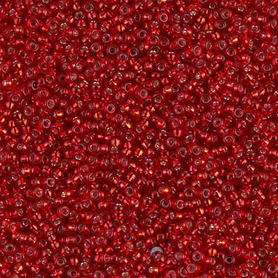 MIYUKI #15 Seed Bead - 15-1419 - Silver Lined Red - 10 gms