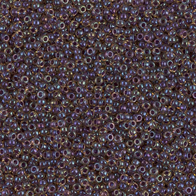 MIYUKI #15 Seed Bead - 15-1839 - Transparent Colour Lined Rainbow Purple - 10 gms