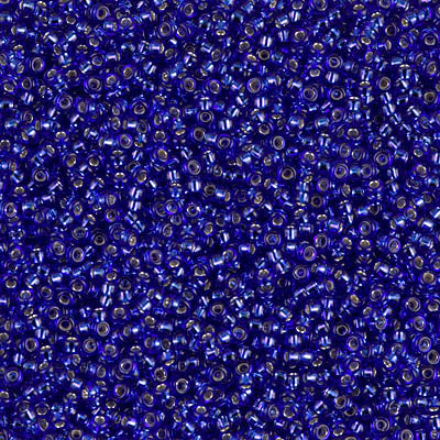 MIYUKI #15 Seed Bead - 15-20 - Silver Lined Cobalt - 10 gms
