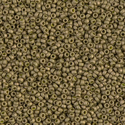 MIYUKI #15 Seed Bead - 15-2032 - Matte Olive Luster - 10 gms