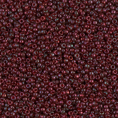MIYUKI #15 Seed Bead - 15-315 - Cranberry Gold Luster - 10 gms