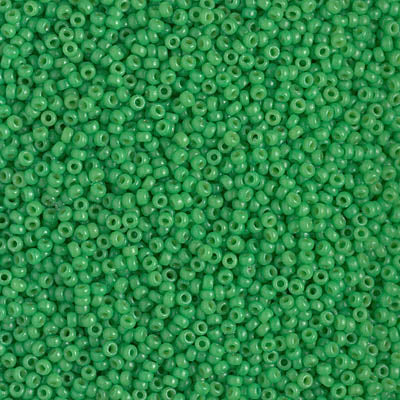 MIYUKI #15 Seed Bead - 15-4476 - DURACOAT Opaque Grass - 10 gms