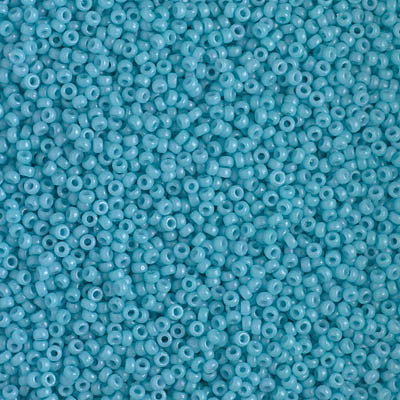 MIYUKI #15 Seed Bead - 15-4478 - DURACOAT Opaque Dyed Aqua Blue - 10 gms