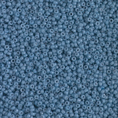 MIYUKI #15 Seed Bead - 15-4482 - DURACOAT Opaque Faded Denim - 10 gms