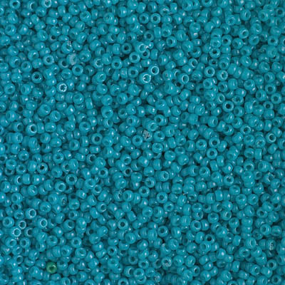 MIYUKI #15 Seed Bead - 15-4483 - DURACOAT Opaque Blue Green - 10 gms