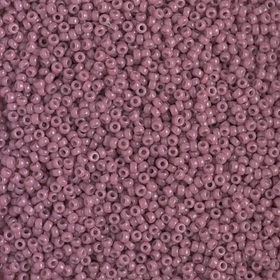 MIYUKI #15 Seed Bead - 15-4487 - DURACOAT Opaque Mauve - 10 gms