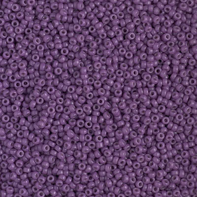 MIYUKI #15 Seed Bead - 15-4490 - DURACOAT Opaque Dyed Dark Purple - 10 gms