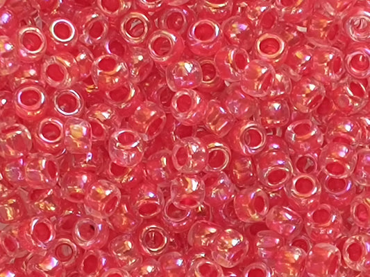 TOHO #8 Seeds - 1845 - Inside Colour Rainbow Crystal Rose Lined - 10 gms