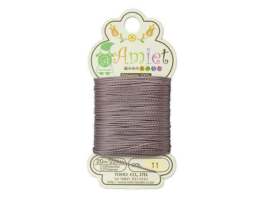 Amiet Beading Cord - 11 - Mauve - 20 metres