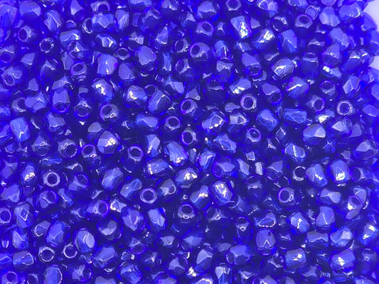 True 2 - 2mm Fire Polished Faceted Rounds - Cobalt - 100 pcs