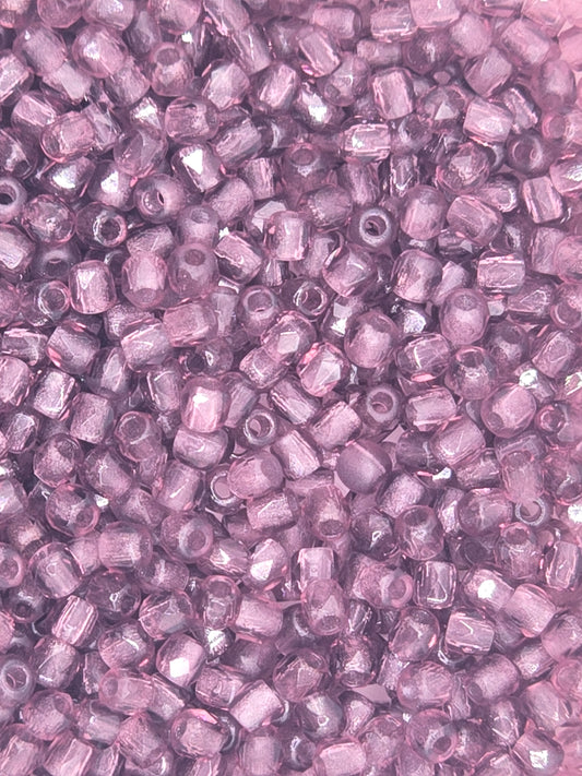 True 2 - 2mm Fire Polished Faceted Rounds - Light Amethyst - 100 pcs