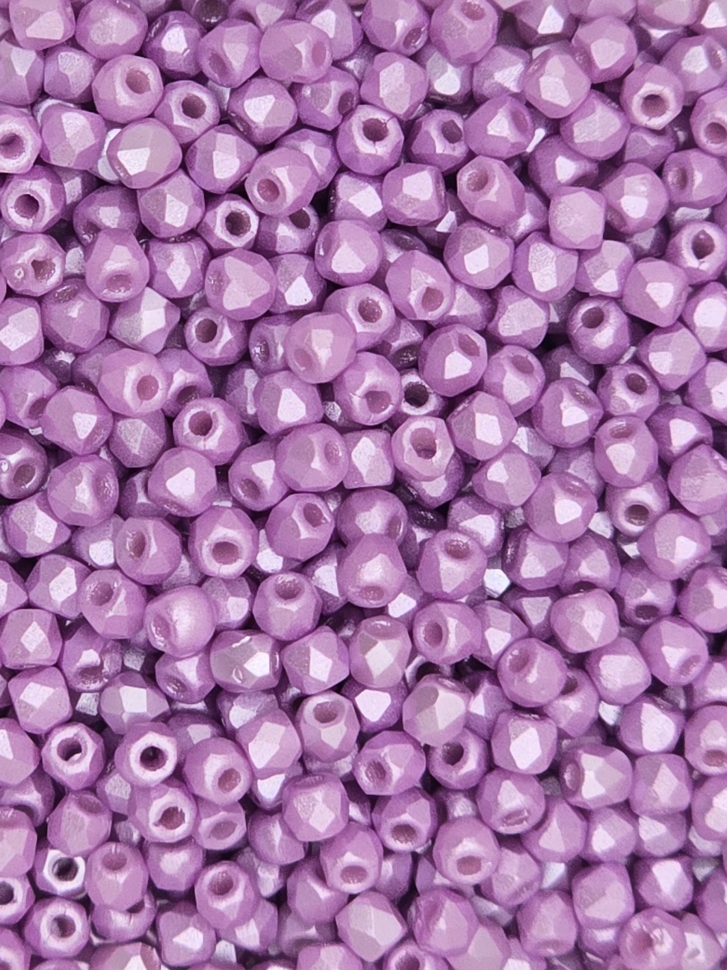 True 2 - 2mm Fire Polished Faceted Rounds - Pastel Light Rose - 100 pcs