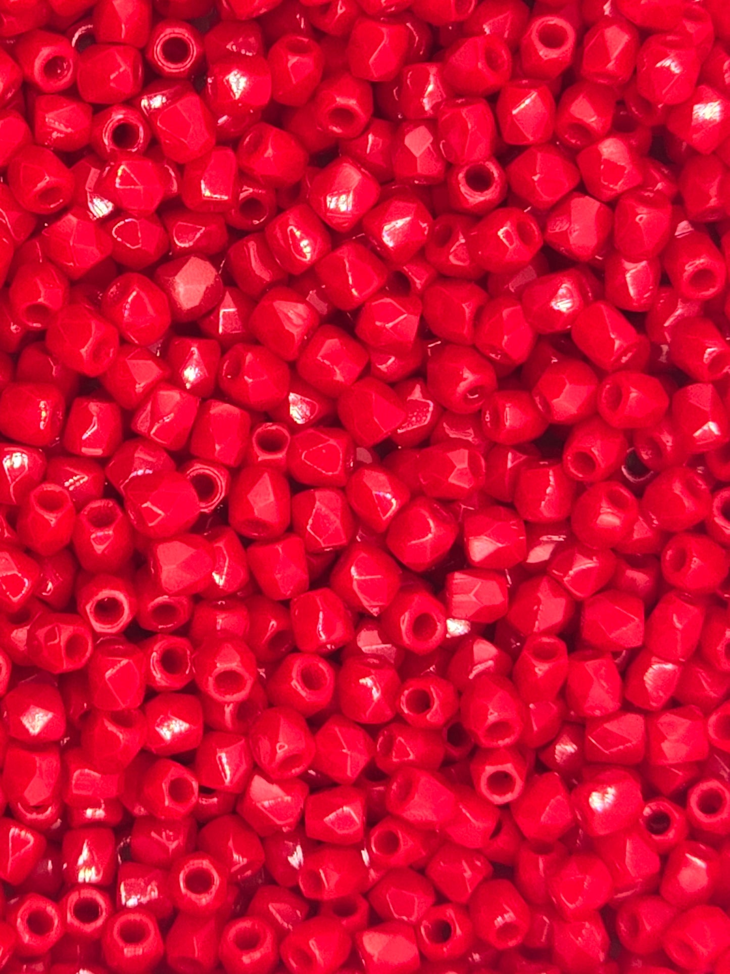 True 2 - 2mm Fire Polished Faceted Rounds - Red Opaque - 100 pcs