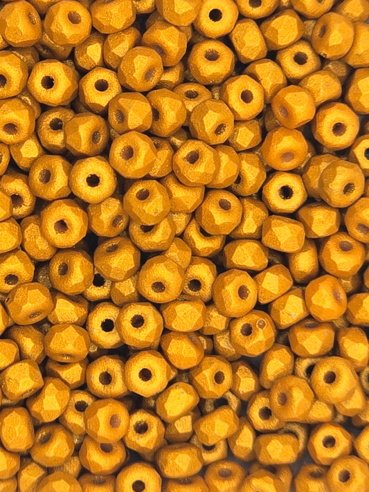 True 2 - 2x3mm Fire Polished Faceted Micro Spacers - Pumpkin - 100 pcs