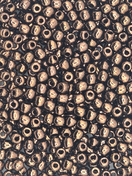 True 2 - 2mm Fire Polished Round Druks - Jet Bronze - 100 pcs