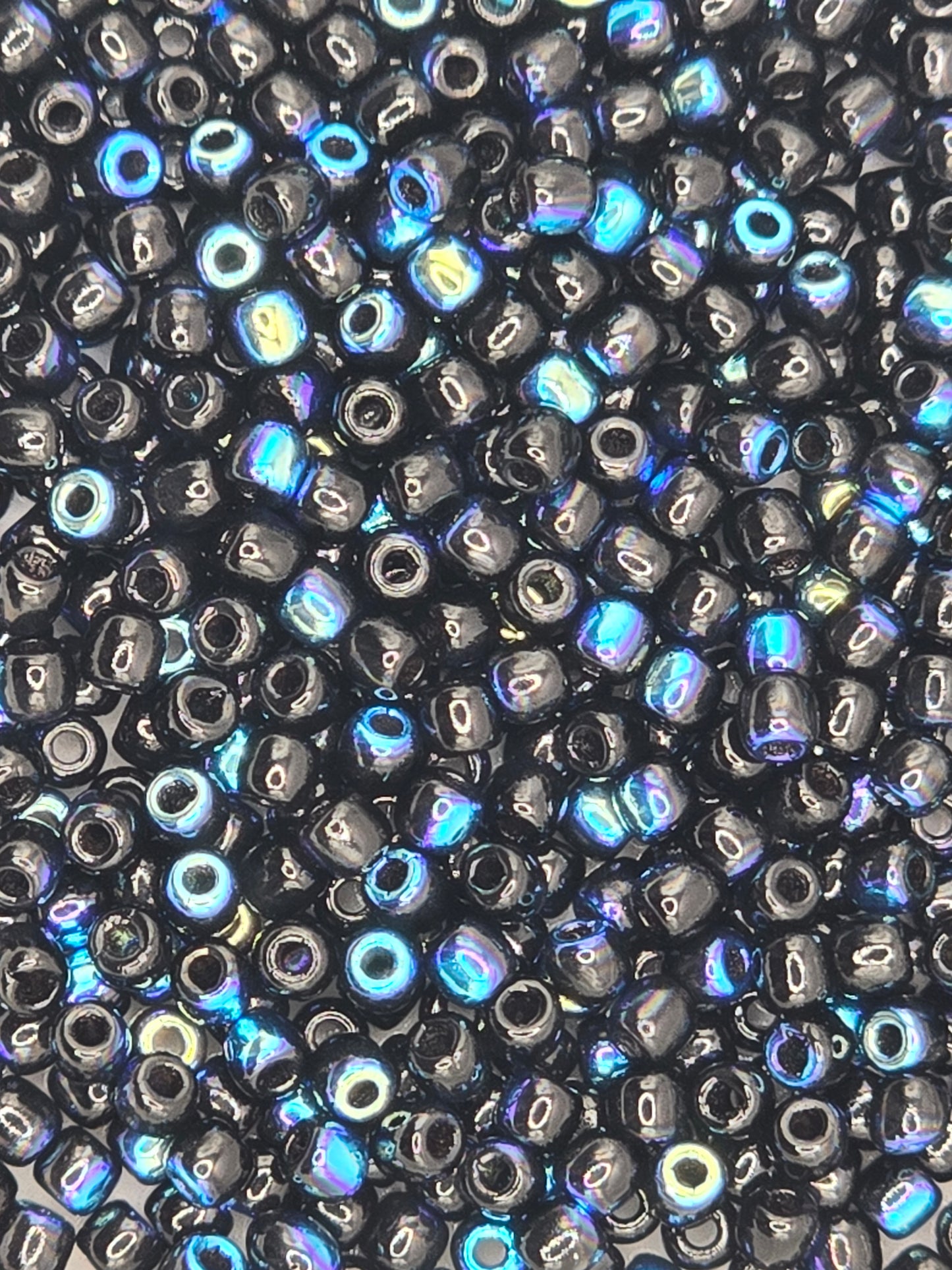 True 2 - 2mm Fire Polished Round Druks - Jet AB - 100 pcs