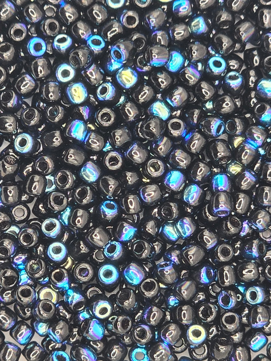 True 2 - 2mm Fire Polished Round Druks - Jet AB - 100 pcs