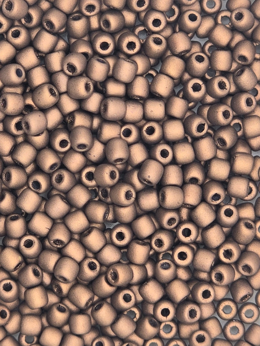 True 2 - 2mm Fire Polished Round Druks - Jet Matte Bronze - 100 pcs