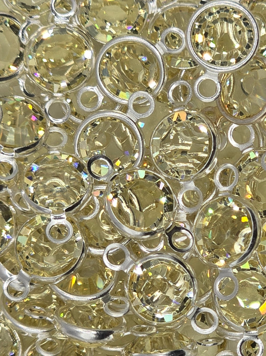 Swarovski - Channels / Links - Jonquil / Rhodium - 5 pcs
