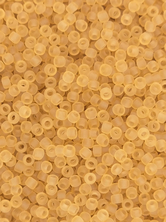 TOHO #15 Seeds - 2F - Transparent Frosted Light Topaz - 5 gms