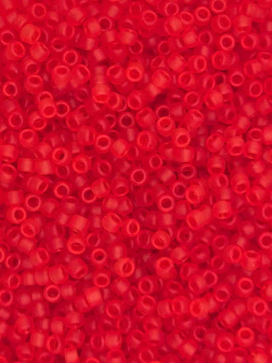 TOHO #15 Seeds - 5BF - Transparent Frosted Siam Ruby - 5 gms