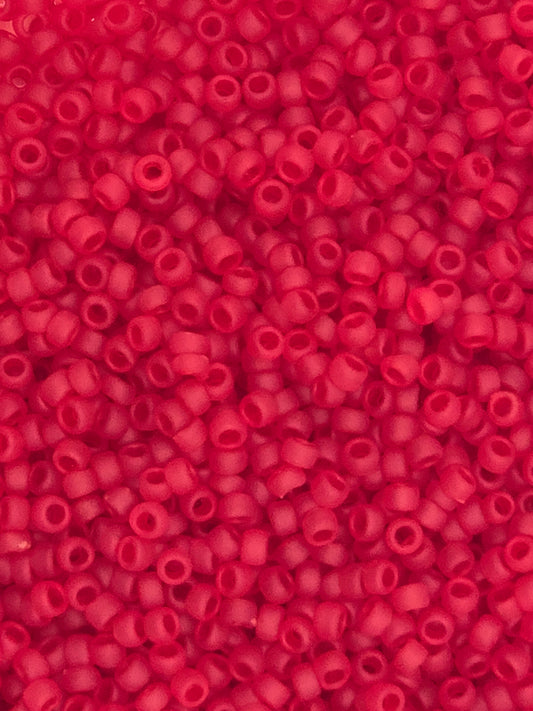 TOHO #15 Seeds - 5CF - Transparent Frosted Ruby - 5 gms