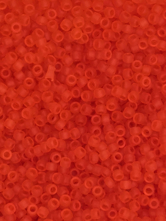 TOHO #15 Seeds - 5F - Transparent Frosted Light Siam Ruby - 5 gms