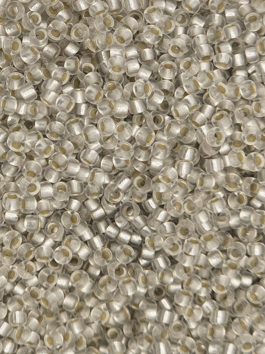 TOHO #15 Seeds - 21F - Silver Lined Frosted Crystal - 5 gms