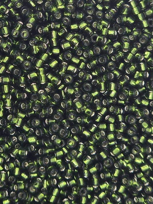 TOHO #15 Seeds - 37 - Silver Lined Olivine - 5 gms