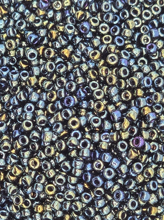 TOHO #15 Seeds - 84 - Metallic Green/Brown Iris - 5 gms