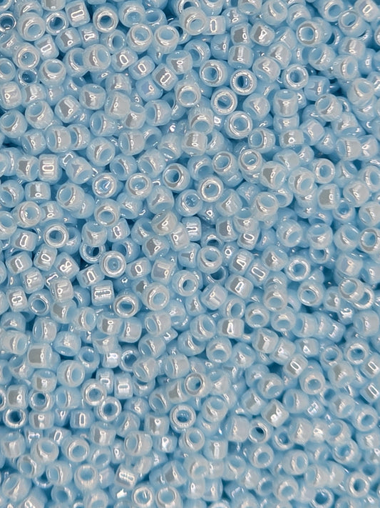 TOHO #15 Seeds - 124 - Opaque Luster Pale Blue - 5 gms