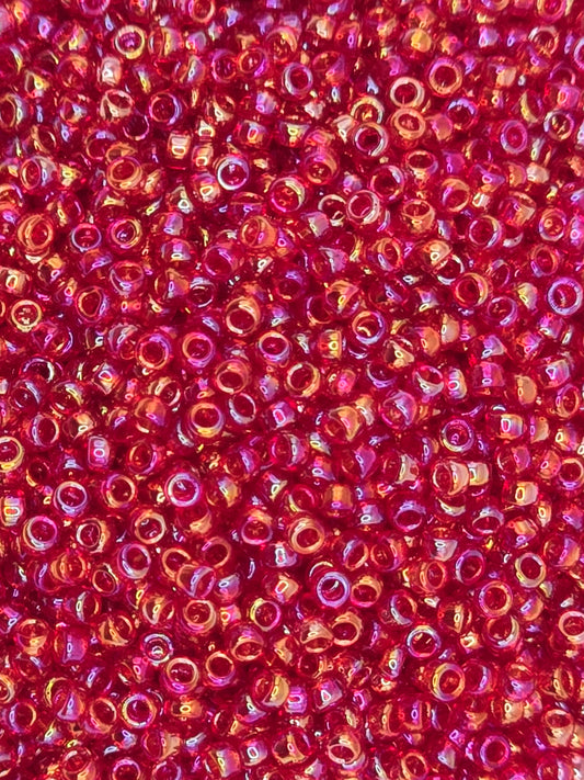 TOHO #15 Seeds - 165C - Transparent Rainbow Ruby - 5 gms
