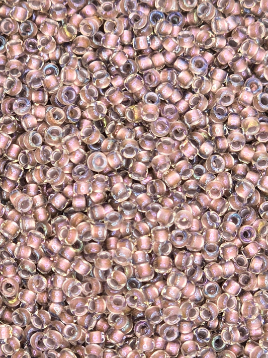 TOHO #15 Seeds - 267 - Inside Colour Crystal/Rose Gold Lined - 5 gms