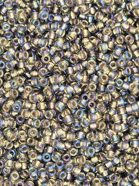 TOHO #15 Seeds - 271 - Gold Lined Luster Black Diamond - 5 gms