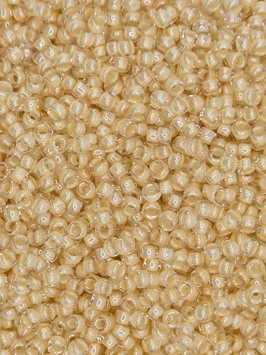 TOHO #15 Seeds - 352 - Inside Colour Crystal/Light Jonquil Lined - 5 gms