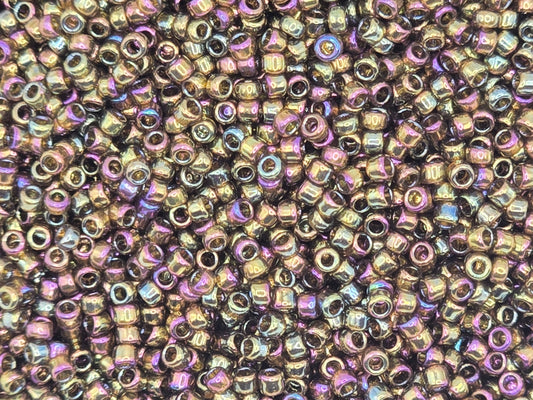 TOHO #15 Seeds - 459 - Gold Lustered Dark Topaz - 5 gms