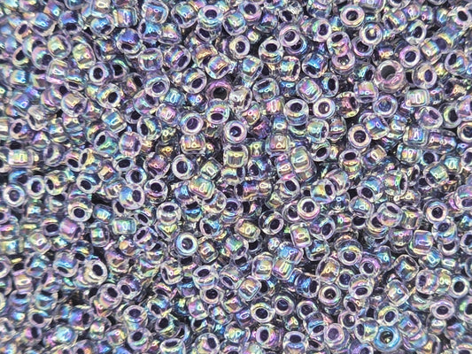 TOHO #15 Seeds - 774 - Inside Colour Rainbow Crystal/Grape Lined - 5 gms