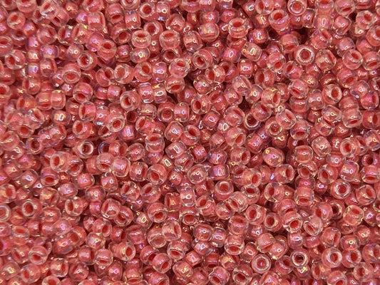 TOHO #15 Seeds - 779 - Inside Colour Rainbow Crystal/Salmon Lined - 5 gms