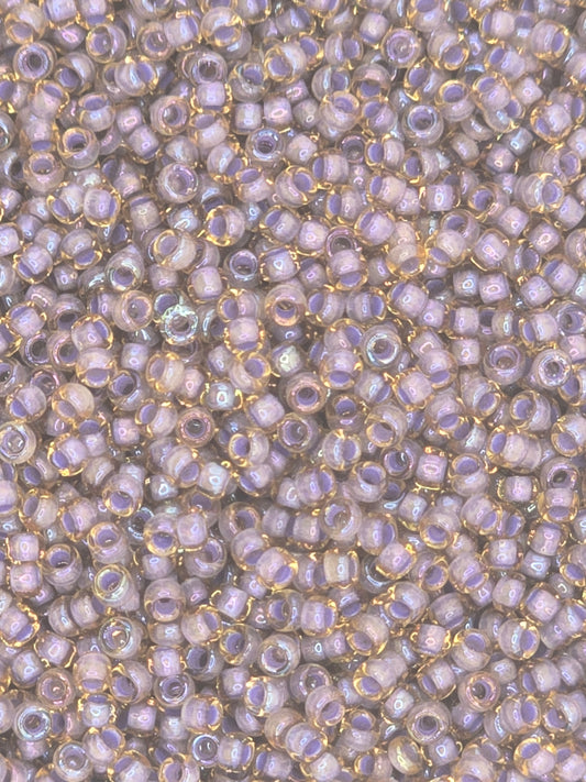 TOHO #15 Seeds - 926 - Inside Colour Light Topaz/Opaque Lavender - 5 gms