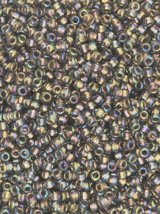 TOHO #15 Seeds - 999 - Gold Lined Rainbow Black Diamond - 5 gms