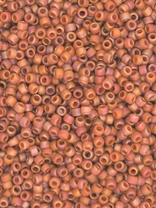 TOHO #15 Seeds - 2641F - Semi Glazed Rainbow Orange - 5 gms