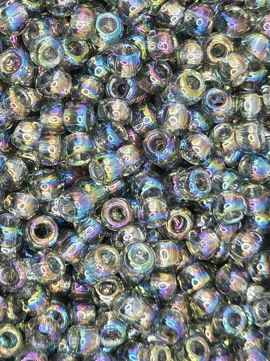 TOHO #8 Seeds - 176 - Transparent Rainbow Black Diamond - 10 gms